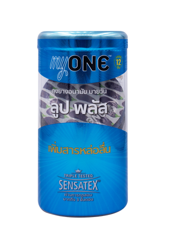 myONE Condom Lube Plus 12's / ถุงยางอนามัย มายวัน ลูป พลัส 12 ชิ้น