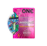 myONE Condom Strawberry 3's / ถุงยางอนามัย มายวัน สตรอเบอร์รี่ กล่อง 3 ชิ้น